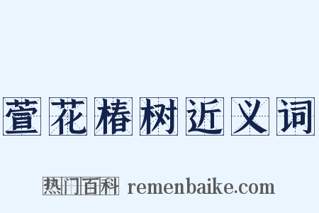 萱花椿树近义词是什么意思的图片